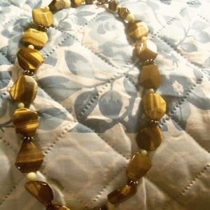 Very beautiful tigereye jasper choker necklace